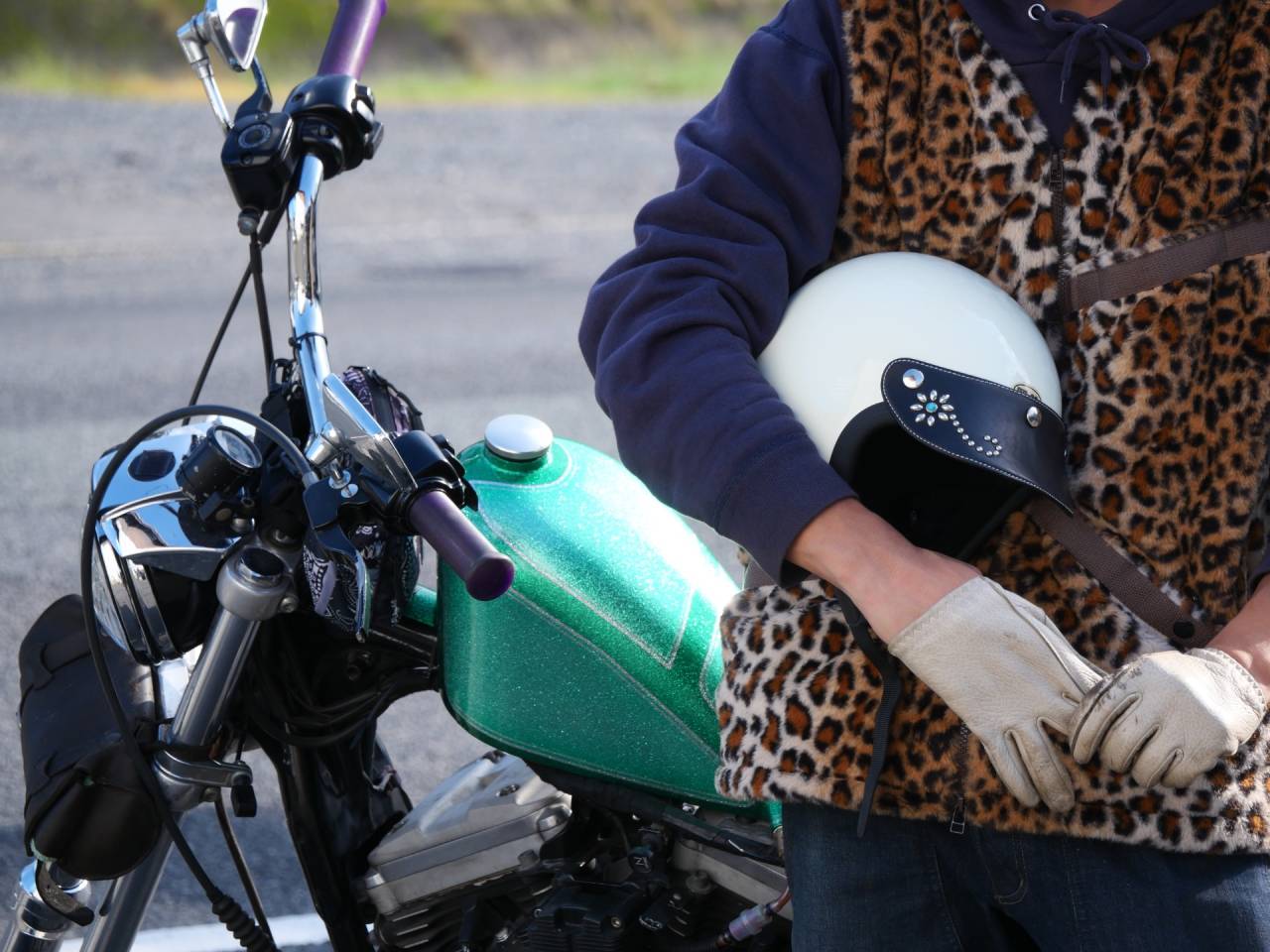 レザーバイザー着用例 ジェットヘルメットver | ブログ | バイクの